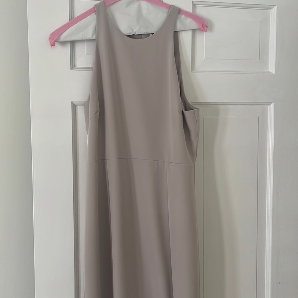 Show Me your Mumu Chicago high neck gown in show me the ring stretch crepe